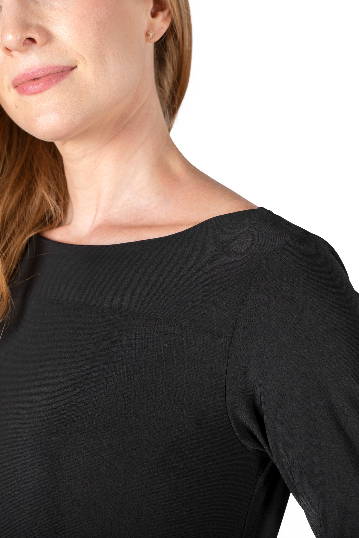 ITY SPANDEX KNIT WRINKLE-FREE | ELBOW SLEEVE SHIFT DRESS | MADE IN USA