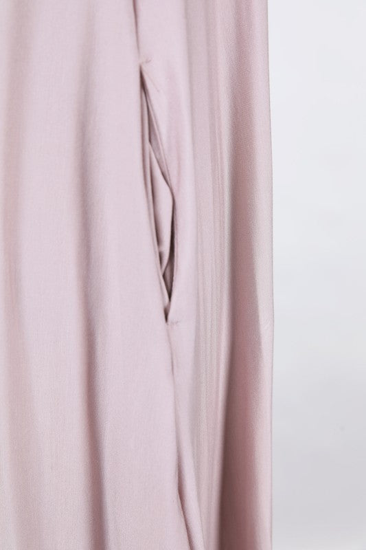 RAYON MODAL KNIT JERSEY | TANK MAXI DRESS WITH CROSS BACK DETAIL AND ON-SEAM POCKETS | MADE IN USA * PRE-ORDER FOR 5/20/21