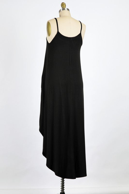 RAYON KNIT SPANDEX JERSEY |  FLARED BODY LONG CAMI DRESSE | MADE IN USA * PRE-ORDER FOR 5.20.21
